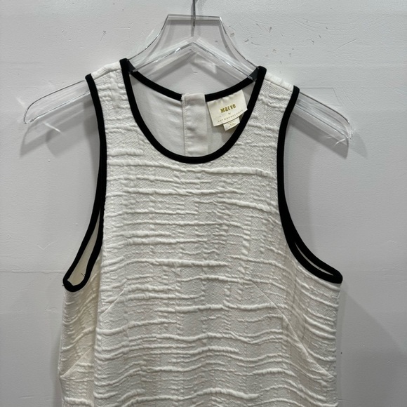 Anthropologie Maeve Patch Pocket Mini Dress White Black Size Small - Picture 4 of 11